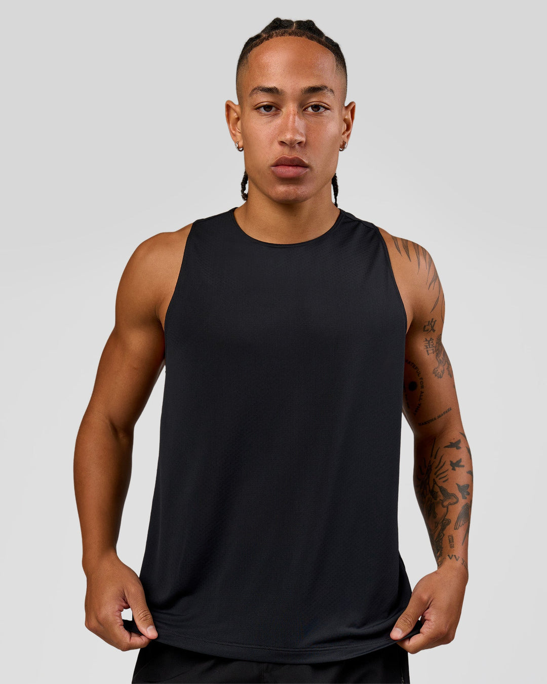 Man wearing Rep Training Tank - Black | Model:Malebo | Size:M - view 1