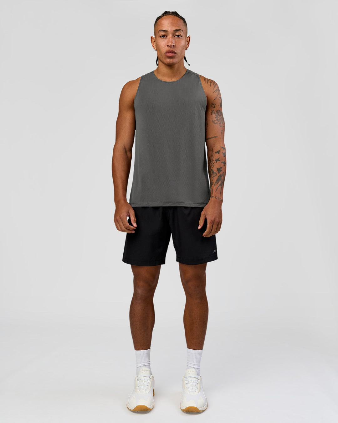 Man wearing Rep Training Tank - Dark Storm | Model:Malebo | Size:M - view 5