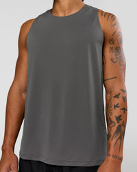Man wearing Rep Training Tank - Dark Storm | Model:Malebo | Size:M | Thumbnail Index: 2