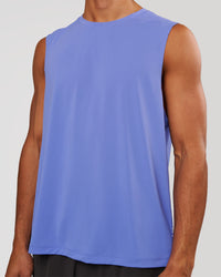 Man wearing Rep Muscle Training Tank - Bluebell | Model:Rep | Size:M | Thumbnail Index: 4