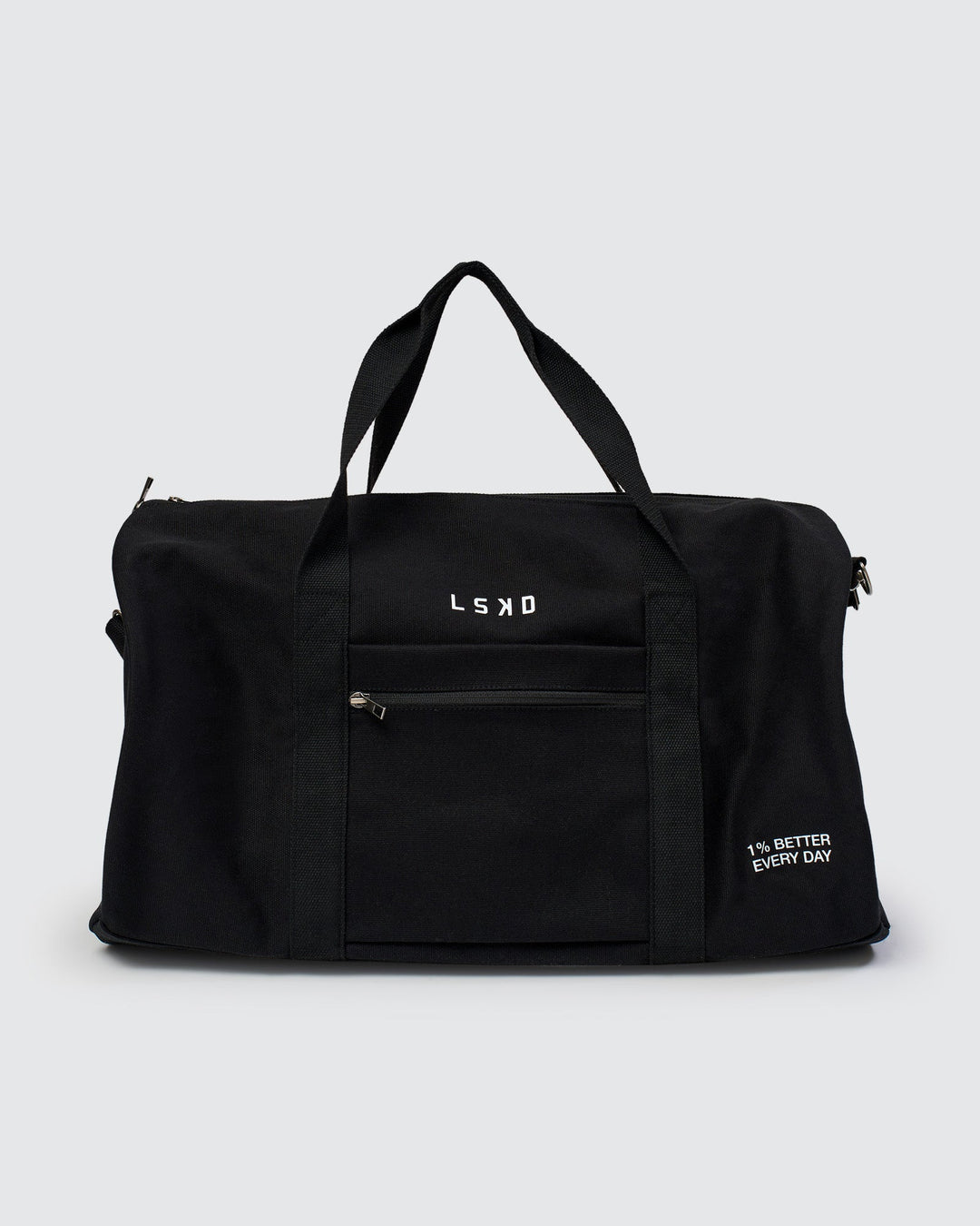 Studio image of Everywhere  Canvas Duffle - Black-White - view 3