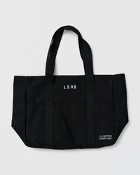 Studio image of Everywhere Canvas Tote - Black-White | Thumbnail Index: 1