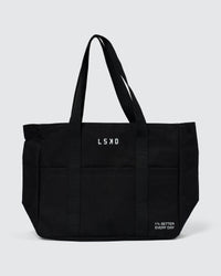 Studio image of Everywhere Canvas Tote - Black-White | Thumbnail Index: 4