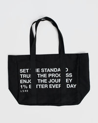 Studio image of Everywhere Canvas Tote - Black-White | Thumbnail Index: 7