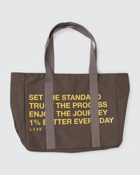 Studio image of Everywhere Canvas Tote - Walnut Grey-Lemon | Thumbnail Index: 3