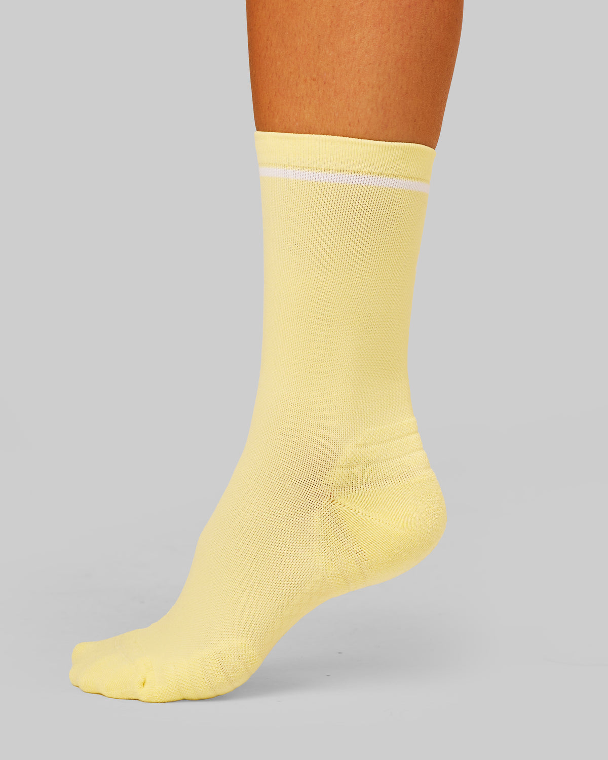 Studio image of Fast Performance Crew Socks 2.0 - Lemon-White - view 1