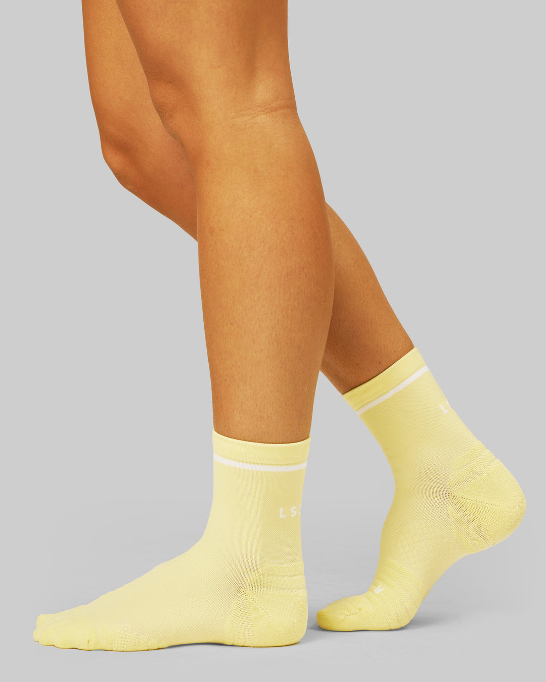 Studio image of Fast Performance Quarter Socks 2.0 - Lemon-White - view 5