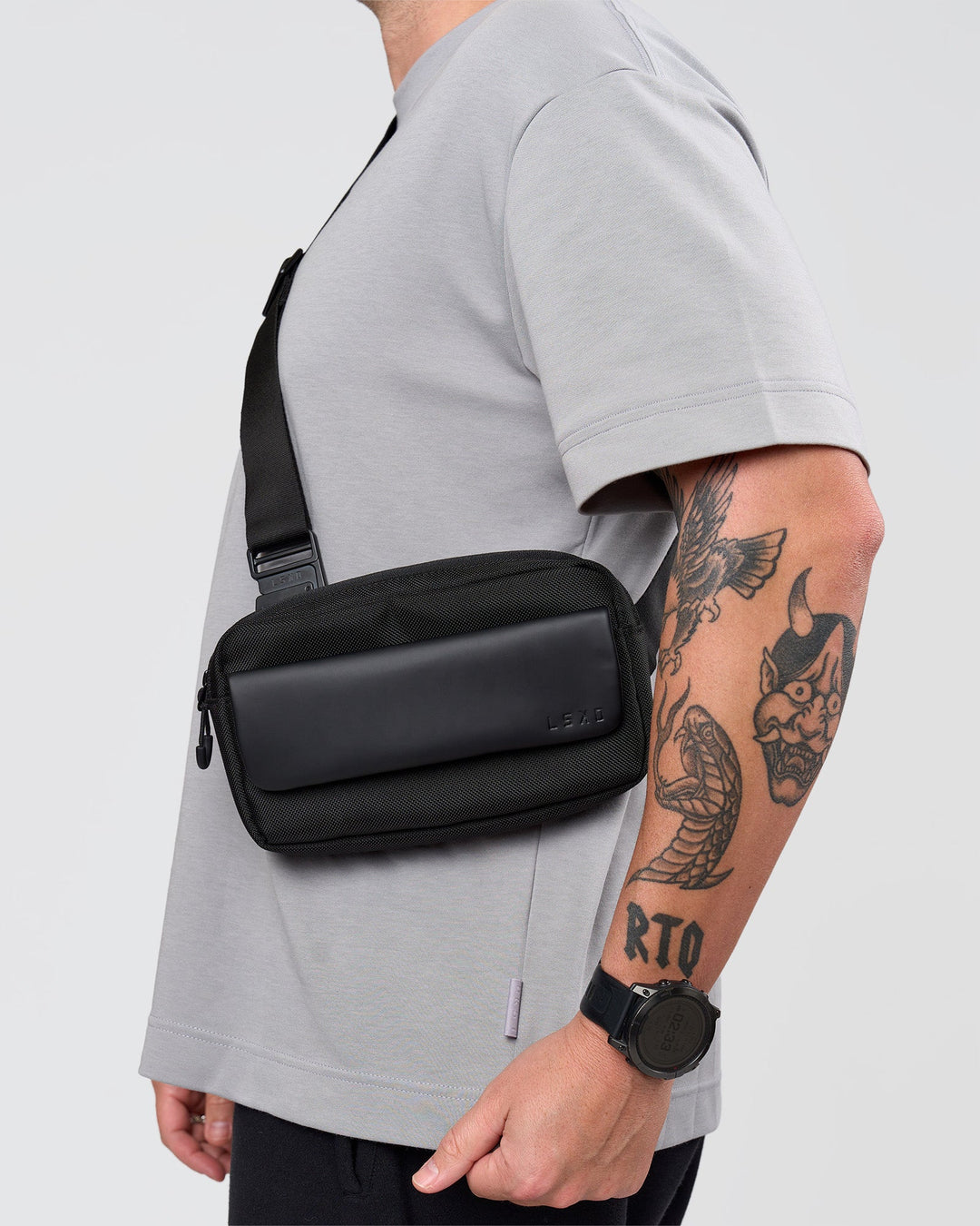 Studio image of Functional Training Crossbody Bag - Black - view 1