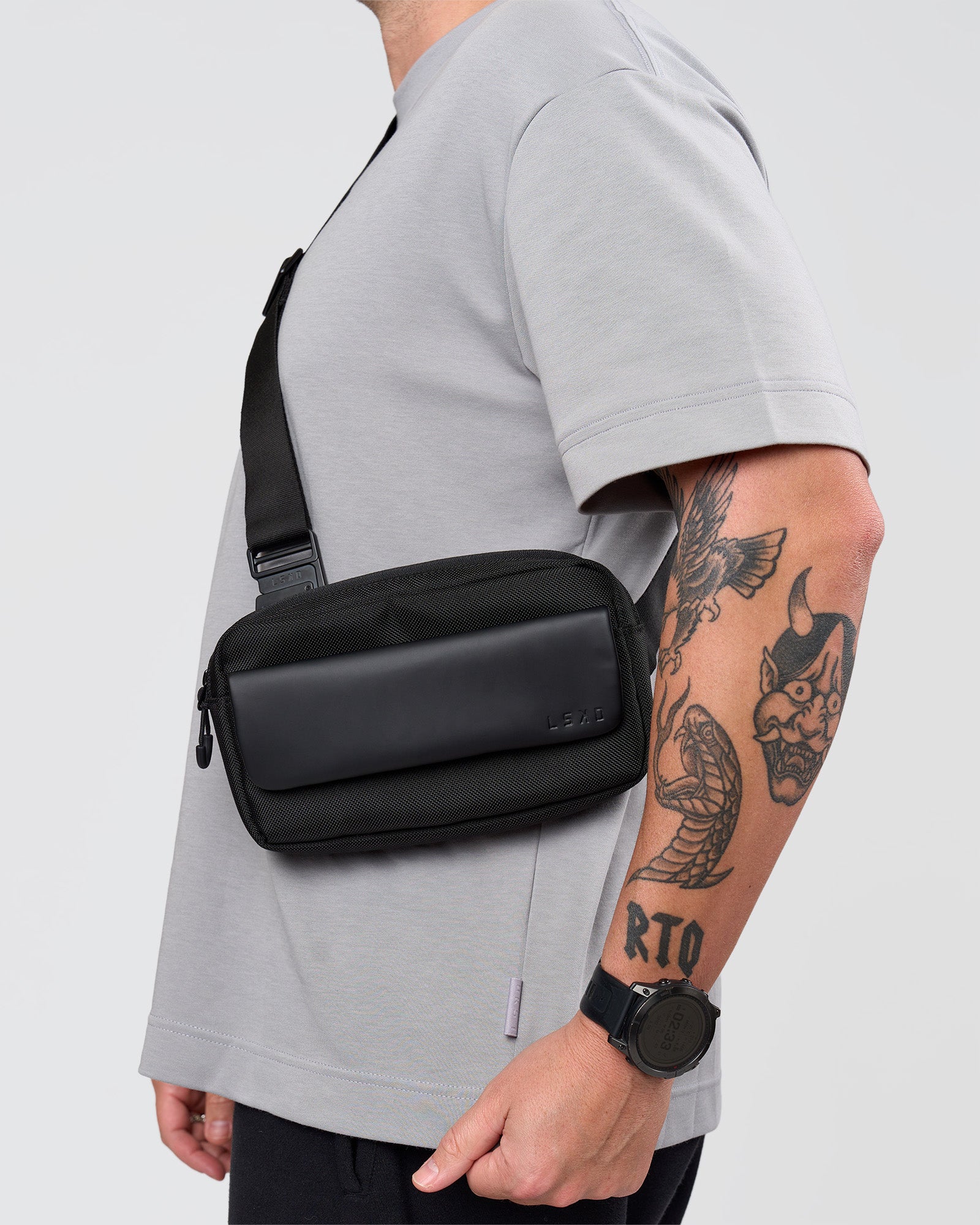 Studio image of Functional Training Crossbody Bag - Black