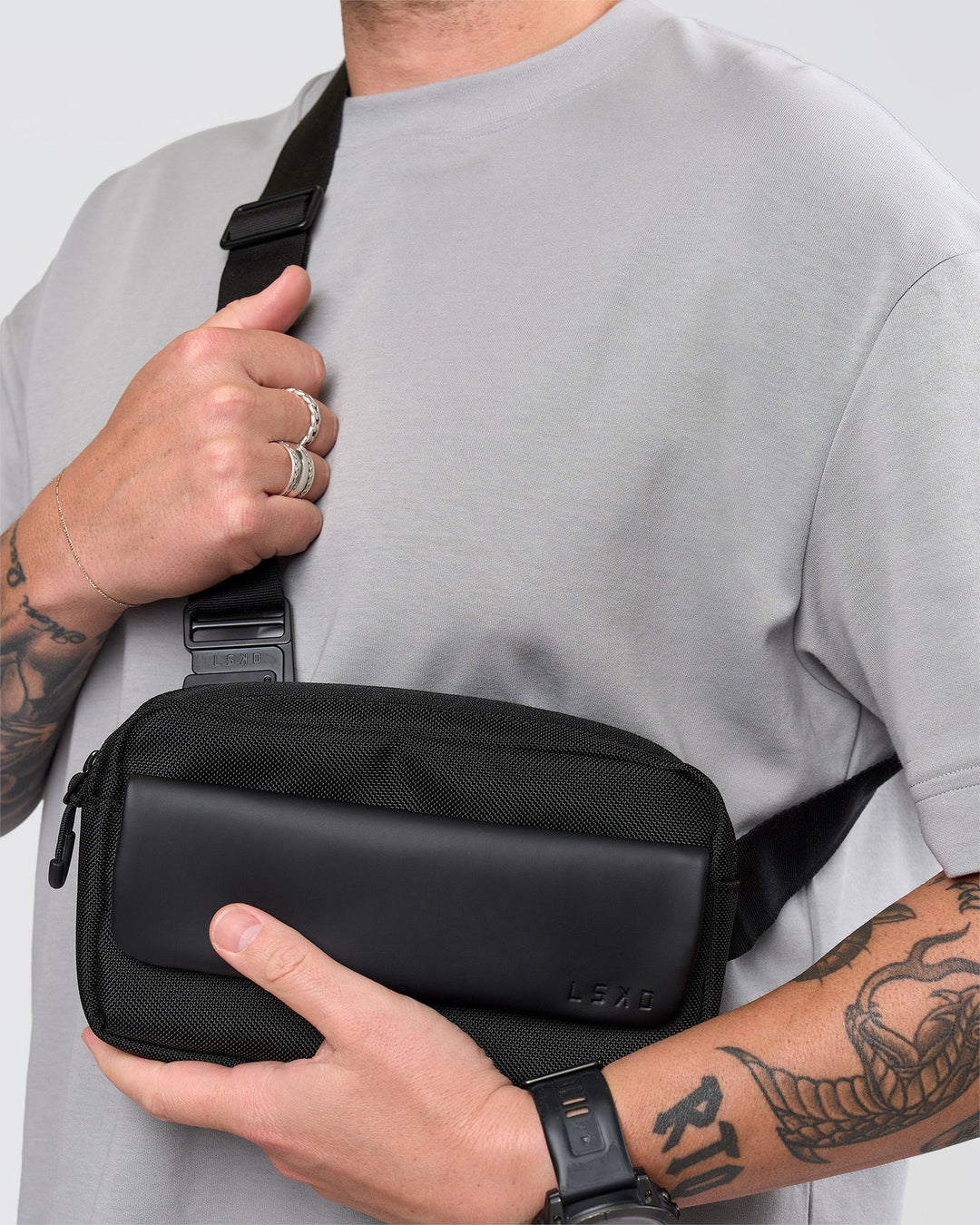 Studio image of Functional Training Crossbody Bag - Black - view 3