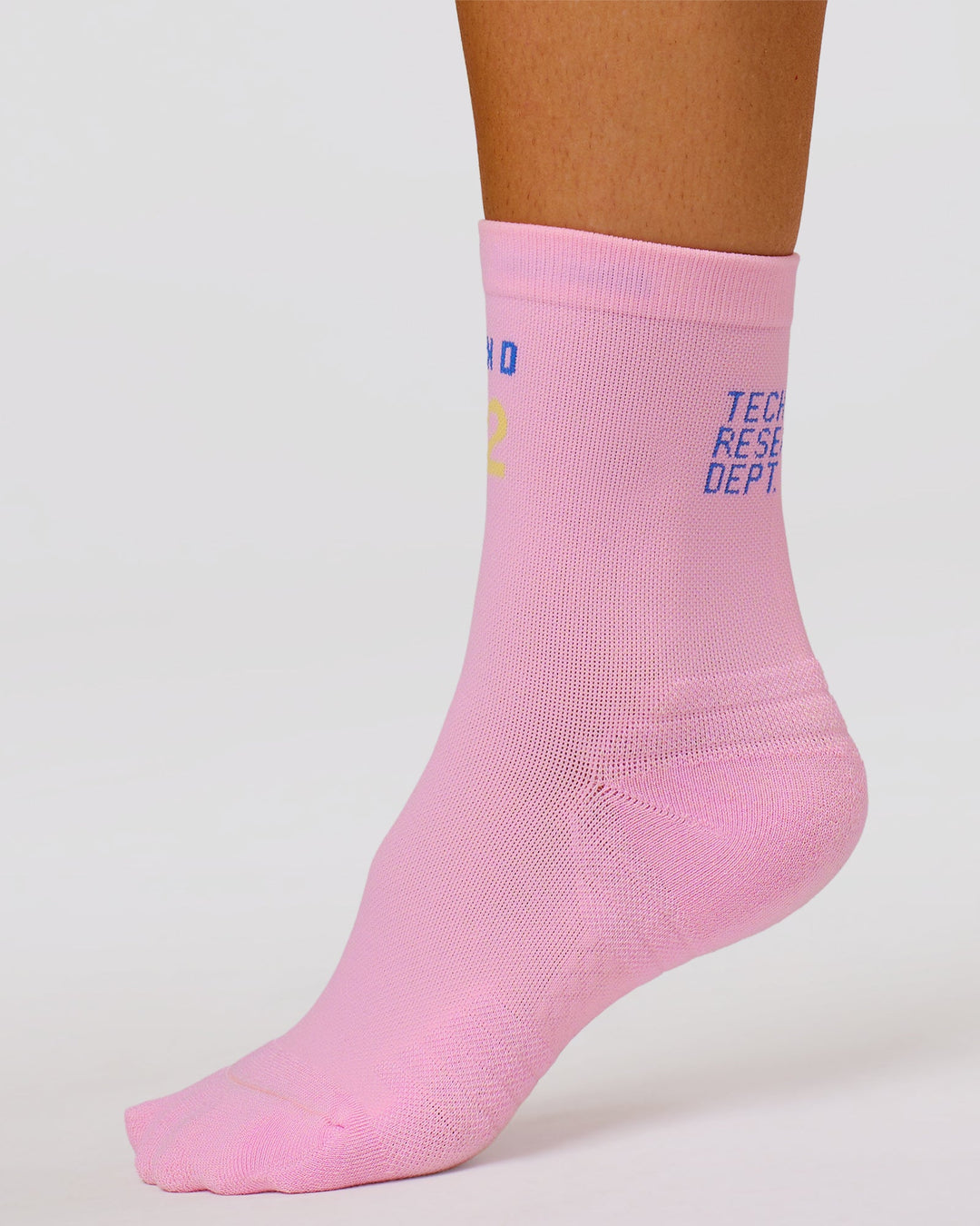 Studio image of Hype Performance Quarter Socks - Pink Rose-Bluebell - view 3