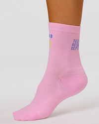Studio image of Hype Performance Quarter Socks - Pink Rose-Bluebell | Thumbnail Index: 2