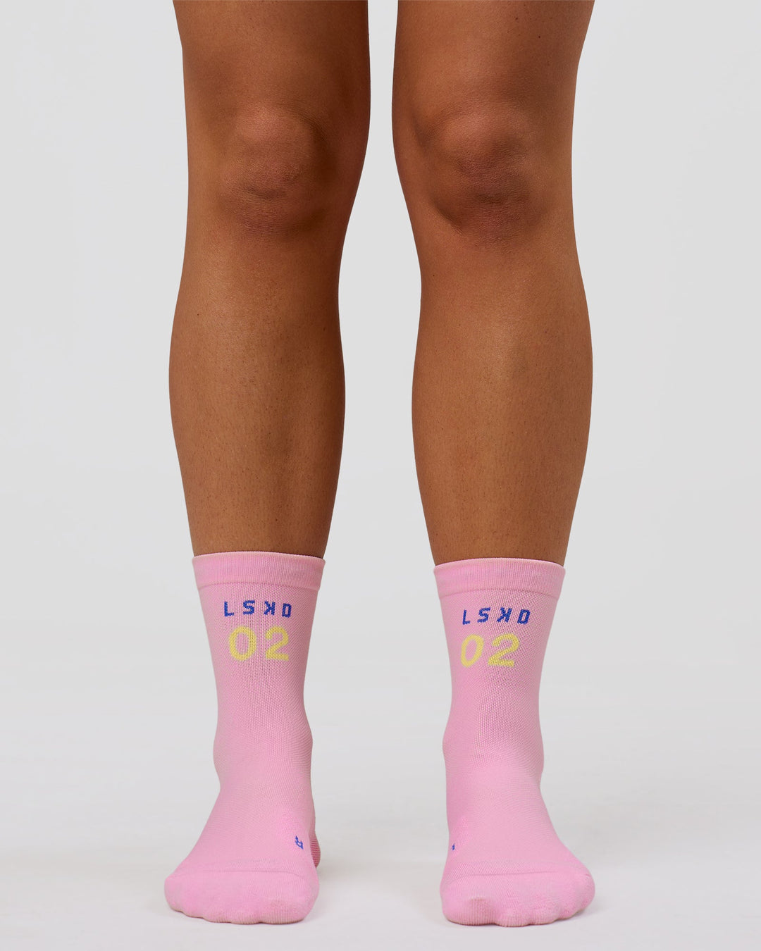 Studio image of Hype Performance Quarter Socks - Pink Rose-Bluebell - view 6