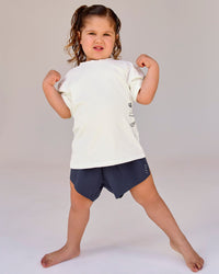 Studio image of Kids Greatest of All Time FLXCotton Tee - Off White Washed-Scarlet | Thumbnail Index: 1