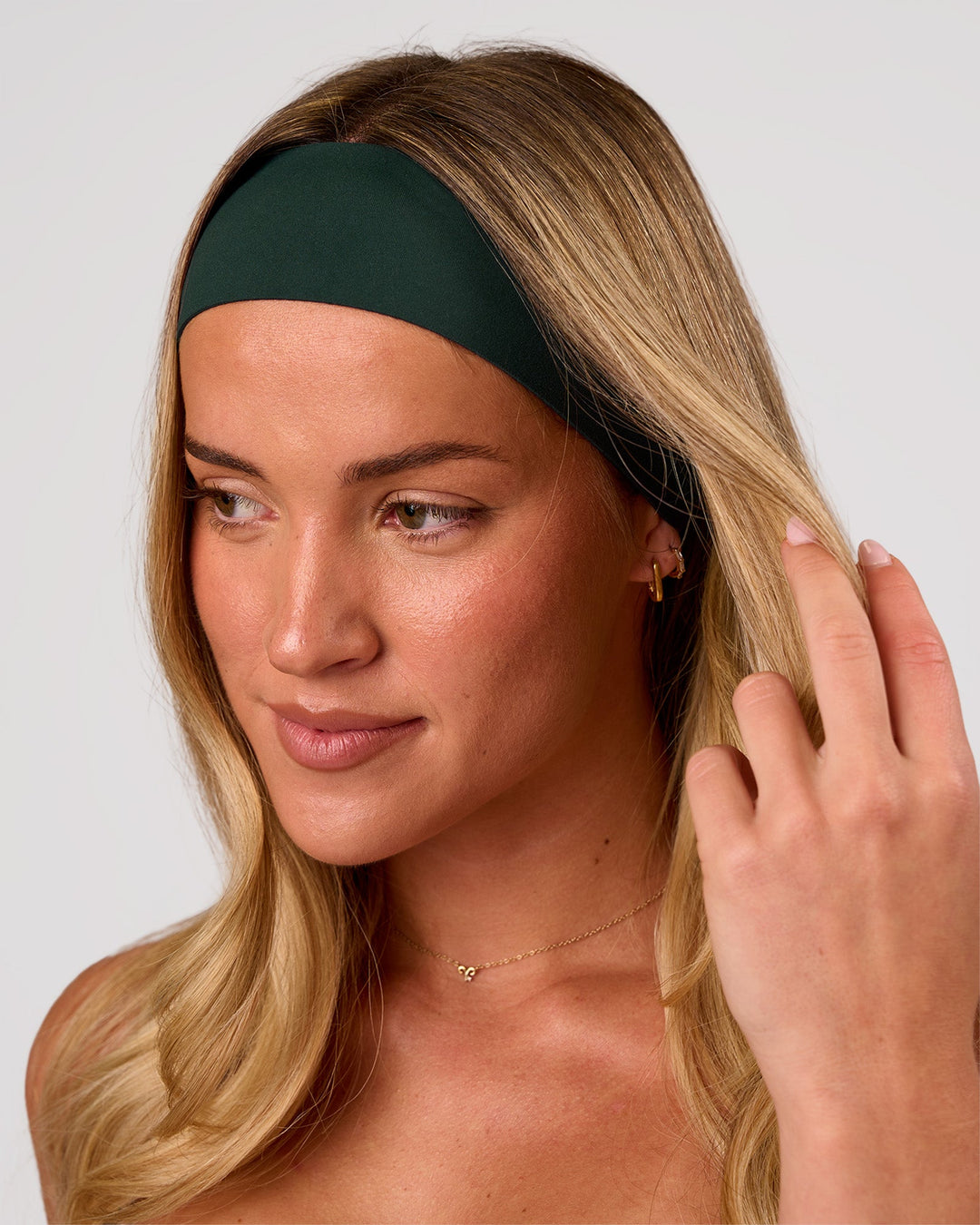 Studio image of Pace Bonded Headband - Midnight Green - view 1