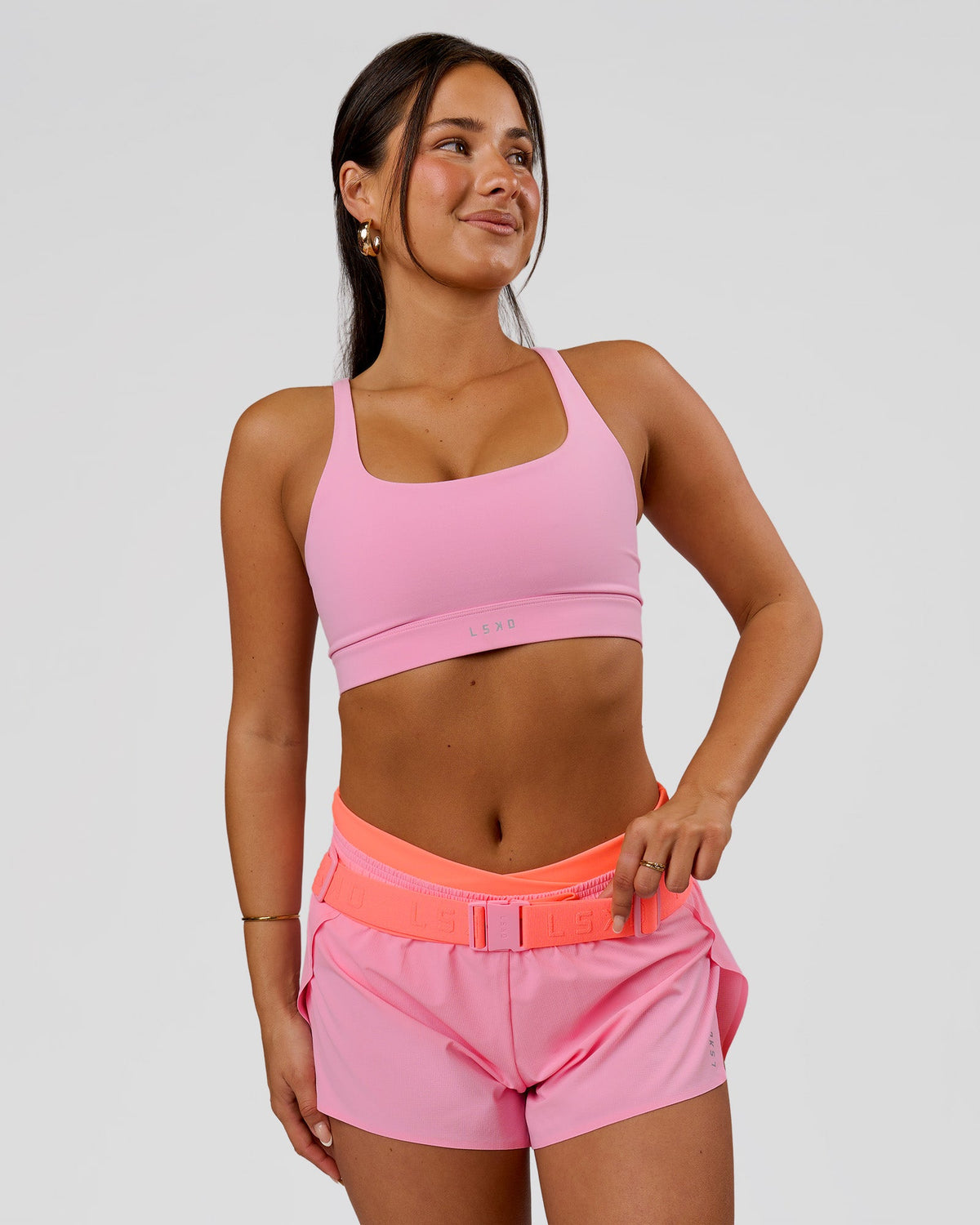 Studio image of Rep Run Belt 2.0 - Pink Rose-Hyper Orange - view 2