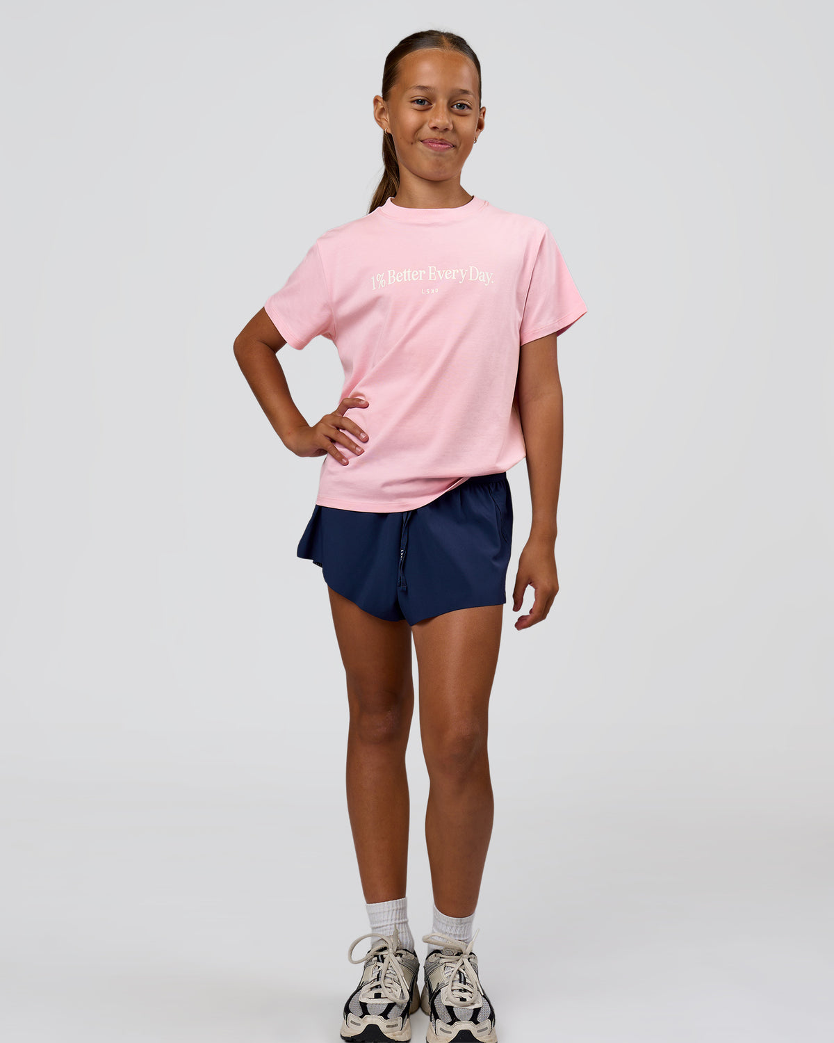 Studio image of VS6 1% Better Kids FLXCotton Tee - Marshmallow