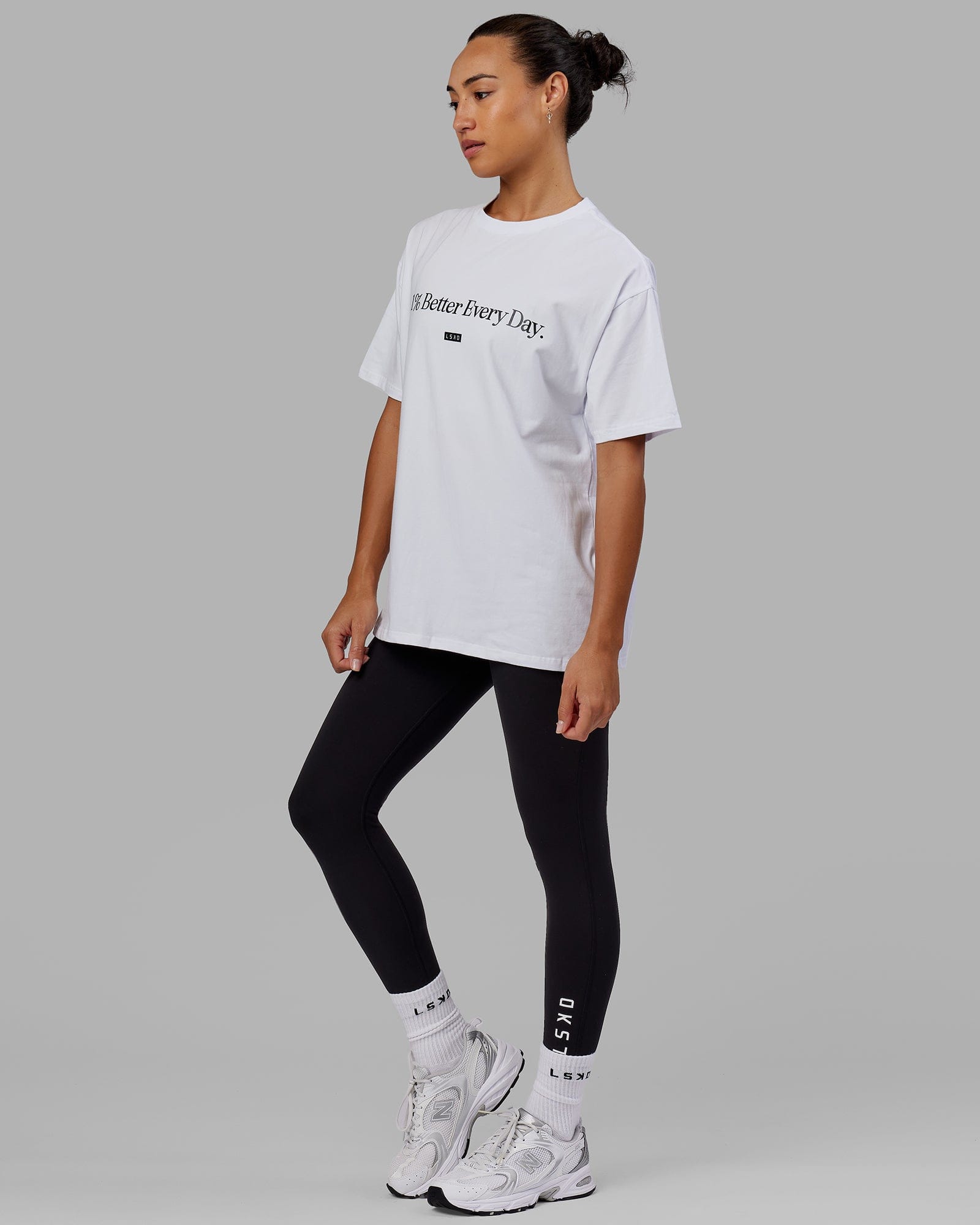 Unisex 1% Better FLXCotton Tee Oversize - White | LSKD – LSKD US