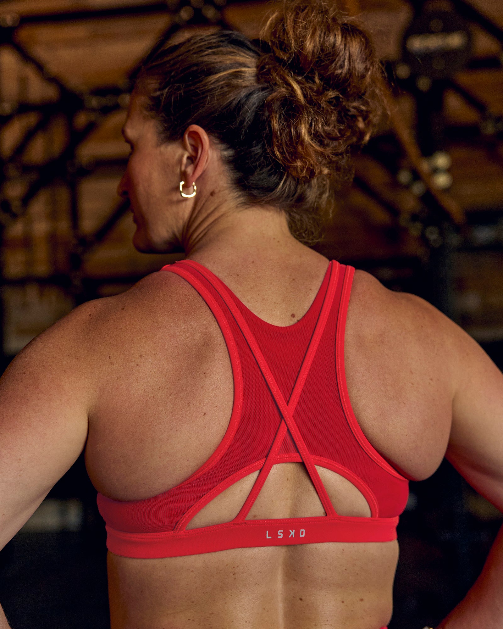 Unstoppable Racerback Sports Bra - Scarlet | LSKD – LSKD US