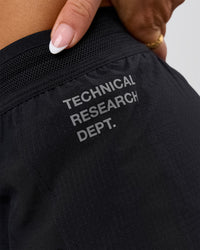 Woman wearing Accelerate 3" High-Rise Running Short - Black-Tech Department | Model:Bianca | Size:S | Thumbnail Index: 9