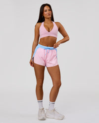 Woman wearing Accelerate 3" High-Rise Running Short - Open Air-Marshmallow | Model:Bianca | Size:S | Thumbnail Index: 2