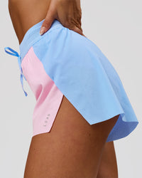 Woman wearing Accelerate 3" High-Rise Running Short - Open Air-Marshmallow | Model:Bianca | Size:S | Thumbnail Index: 7