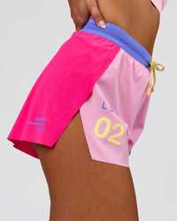 Woman wearing Accelerate 3" High-Rise Running Short - Ultra Pink-Tech Department | Model:Bianca | Size:S | Thumbnail Index: 1