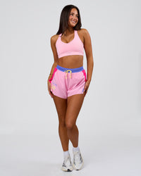 Woman wearing Accelerate 3" High-Rise Running Short - Ultra Pink-Tech Department | Model:Bianca | Size:S | Thumbnail Index: 9