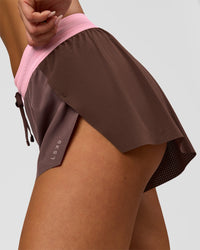 Woman wearing Accelerate 3" Mid-Rise Running Short - Neapolitan | Model:Bianca | Size:S | Thumbnail Index: 4
