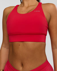 Woman wearing Accelerate Sports Bra - Scarlet | Model:Bianca | Size:S | Thumbnail Index: 0