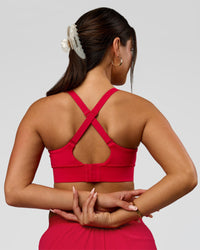 Woman wearing Accelerate Sports Bra - Scarlet | Model:Bianca | Size:S | Thumbnail Index: 4