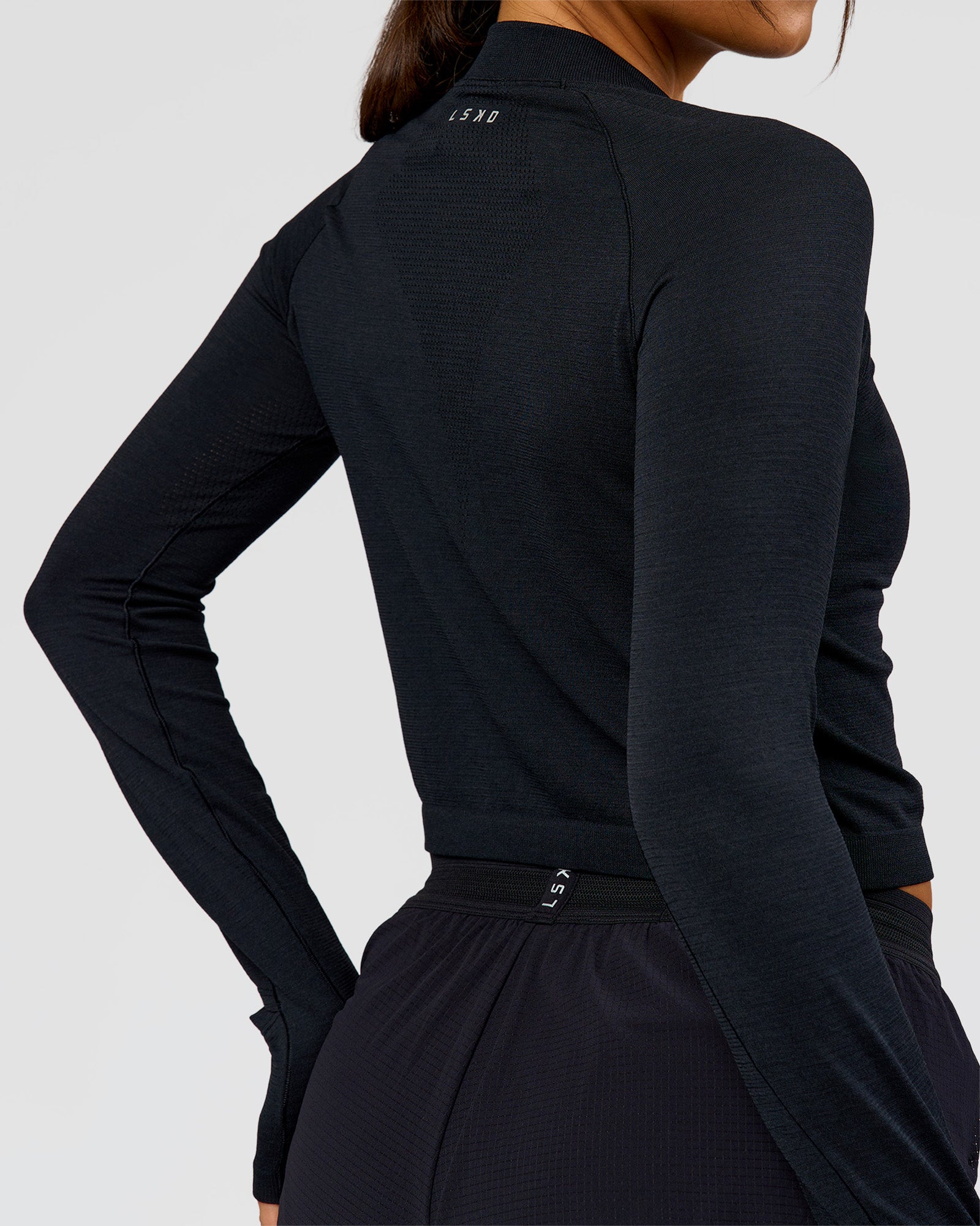 AeroFLX+ Long Sleeve Skimmer Half Zip - Black Marl | LSKD – LSKD US