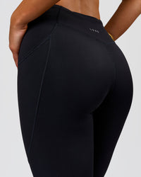 Woman wearing Elite Run High-Rise Full Length Legging Pockets - Black | Model:Bianca | Size:S | Thumbnail Index: 12