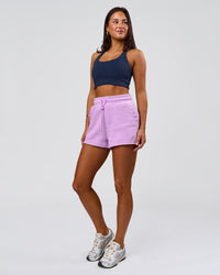Woman wearing Flow Long Line Sports Bra - Future Navy | Model:Bianca | Size:S | Thumbnail Index: 5