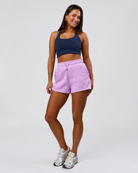 Woman wearing Flow Long Line Sports Bra - Future Navy | Model:Bianca | Size:S | Thumbnail Index: 7