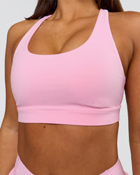 Woman wearing Flow Sports Bra - Pink Rose | Model:Bianca | Size:S | Thumbnail Index: 2