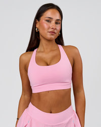 Woman wearing Flow Sports Bra - Pink Rose | Model:Bianca | Size:S | Thumbnail Index: 0