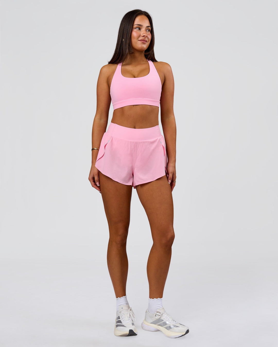 Woman wearing Flow Sports Bra - Pink Rose | Model:Bianca | Size:S - view 10