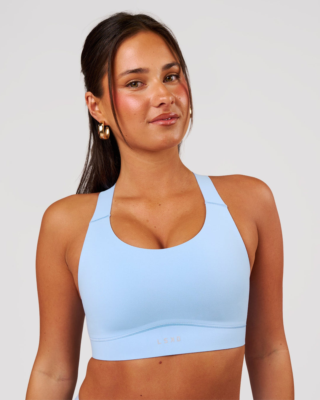 Woman wearing Fusion Sports Bra 2.0 - Open Air | Model:Bianca | Size:S - view 1