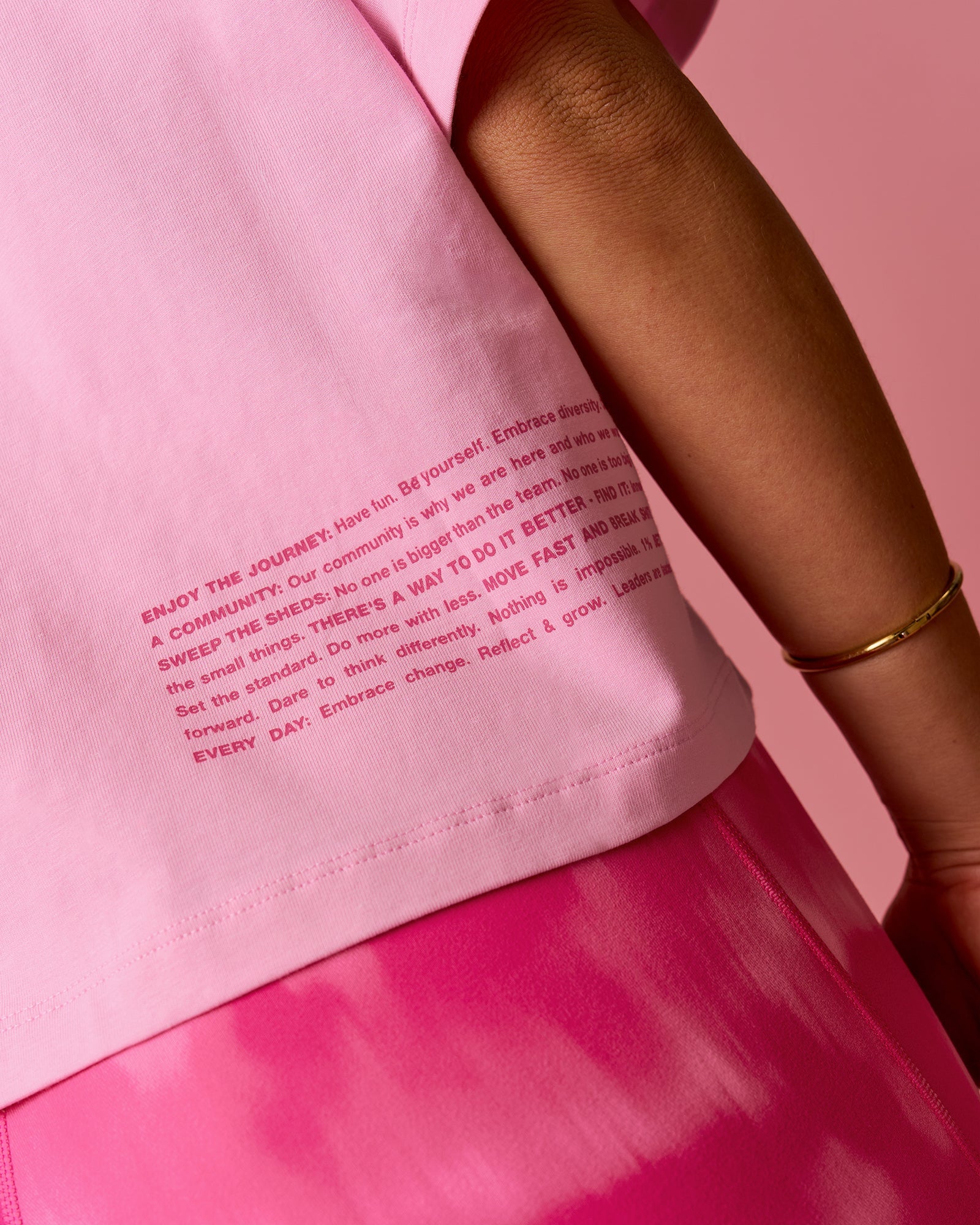 Go-To Heavyweight FLXCotton Graphic Skimmer Tee - Pink Rose-We
