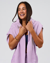 Woman wearing MVP Elite French Terry Hoodie - Pale Lilac | Model:Bianca | Size:S | Thumbnail Index: 10