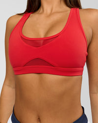 Woman wearing Unstoppable Racerback Sports Bra - Scarlet | Model:Bianca | Size:S | Thumbnail Index: 10