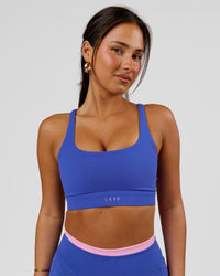 Woman wearing Vision Sports Bra - Power Cobalt | Model:Bianca | Size:S | Thumbnail Index: 3