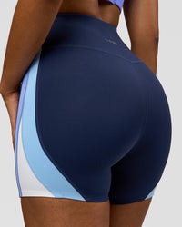 Woman wearing Revitalise Ultra High-Rise 4" Short - Future Navy - Bluebell | Model:Jordan | Size:S | Thumbnail Index: 2