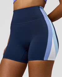 Woman wearing Revitalise Ultra High-Rise 4" Short - Future Navy - Bluebell | Model:Jordan | Size:S | Thumbnail Index: 0