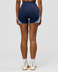 Woman wearing Revitalise Ultra High-Rise 4" Short - Future Navy - Bluebell | Model:Jordan | Size:S | Thumbnail Index: 3