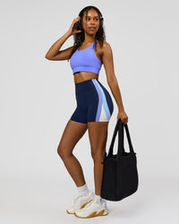 Woman wearing Revitalise Ultra High-Rise 4" Short - Future Navy - Bluebell | Model:Jordan | Size:S | Thumbnail Index: 9