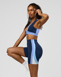 Woman wearing Revitalise Ultra High-Rise 6" Short - Future Navy-Bluebell | Model:Jordan | Size:S | Thumbnail Index: 0