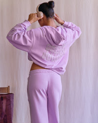 Woman wearing MVP Elite French Terry Hoodie - Pale Lilac | Model:Rosie | Size:S | Thumbnail Index: 6
