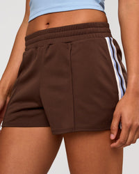 Woman wearing Urban Track Short - Hot Chocolate-Open Air | Model:Rosie | Size:S | Thumbnail Index: 0